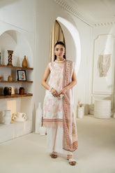 D-08 | 3Pc Unstitched Lawn Suit MAHARUKH by SɅNɅM SɅEED