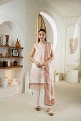 D-08 | 3Pc Unstitched Lawn Suit MAHARUKH by SɅNɅM SɅEED