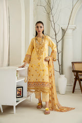 D-04 | 3Pc Unstitched Lawn Suit MAHARUKH by SɅNɅM SɅEED