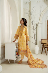 D-04 | 3Pc Unstitched Lawn Suit MAHARUKH by SɅNɅM SɅEED