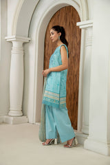 D-09 | 3Pc Unstitched Lawn Suit MAHARUKH by SɅNɅM SɅEED