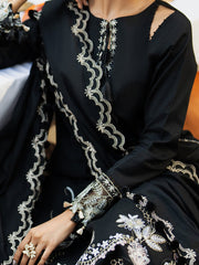 Umbrea | 3Pc Unstitched Embroidered Lawn Suit Serene Luxe By Cinq