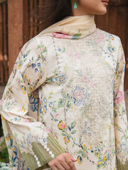 WG - 02 | 3Pc Unstitched Lawn Suit Whimsical Garden By Celts
