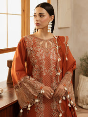 Zimal | 3 PC Unstitched Suit Embroidered Lawn Florence By Mahnur