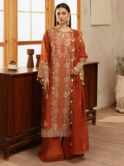 Zimal | 3 PC Unstitched Suit Embroidered Lawn Florence By Mahnur