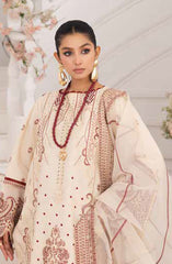 3PC Suit Unstitched Luxury Lawn Collection Mira by Freesia Premium | Behnaz