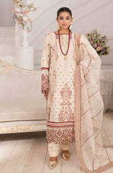 3PC Suit Unstitched Luxury Lawn Collection Mira by Freesia Premium | Behnaz