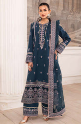 3PC Suit Unstitched Luxury Lawn Collection Mira by Freesia Premium | Firouzeh