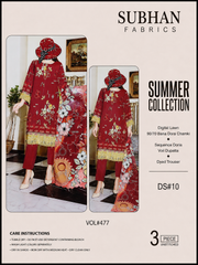 Ladies Digital Lawn Printed 3 Piece - Unstitched