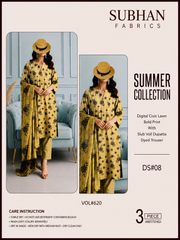Ladies Digital Lawn Printed 3 Piece - Unstitched