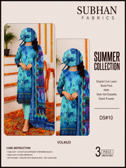 Ladies Digital Lawn Printed 3 Piece - Unstitched