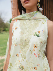WG - 05 | 3Pc Unstitched Lawn Suit Whimsical Garden By Celts