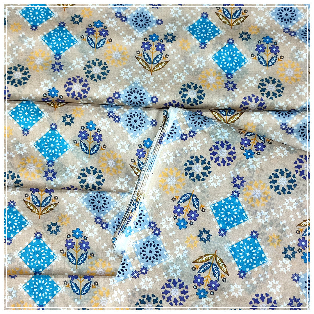 Ladies Lawn Printed Suit - Unstitched -  2 Piece