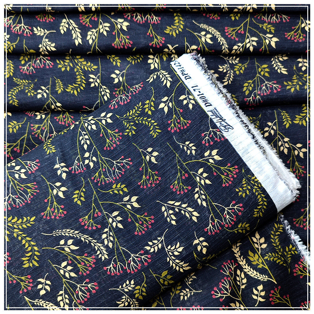 Ladies Bana Dora Lawn Printed Suit - Unstitched-  2 Piece