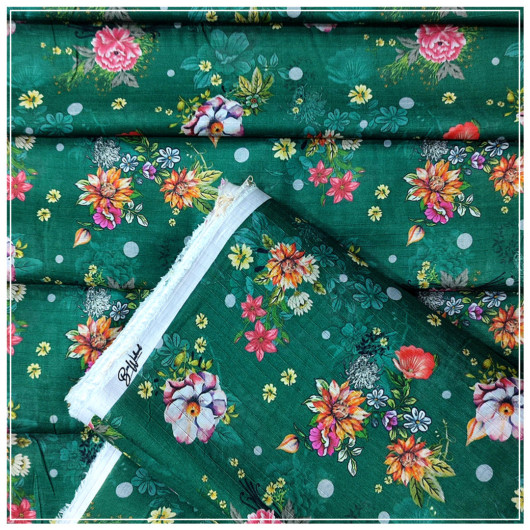 Ladies Bana Dora Lawn Printed Suit - Unstitched-  2 Piece