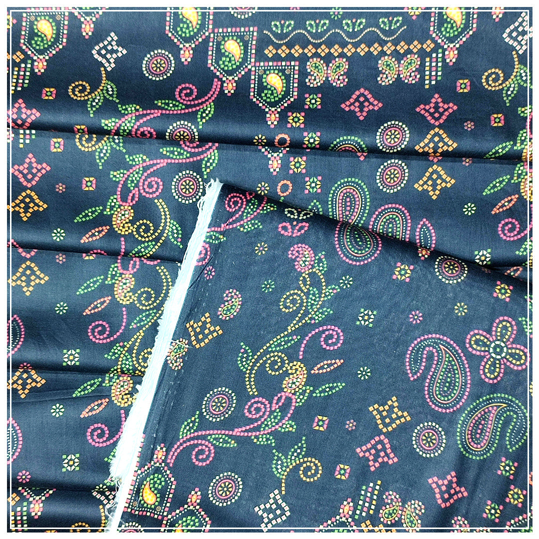 Ladies Lawn Printed Suit - Unstitched -  2 Piece