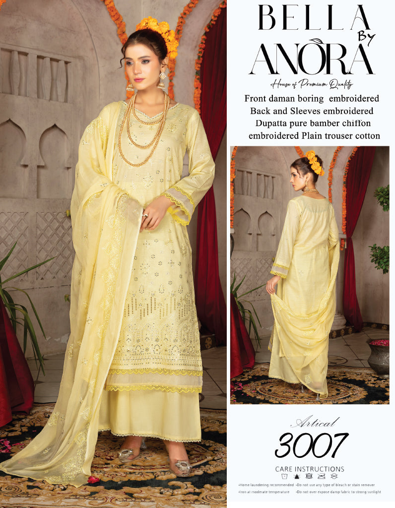 Bella By Anora Premium Collection Embroidered 3PC