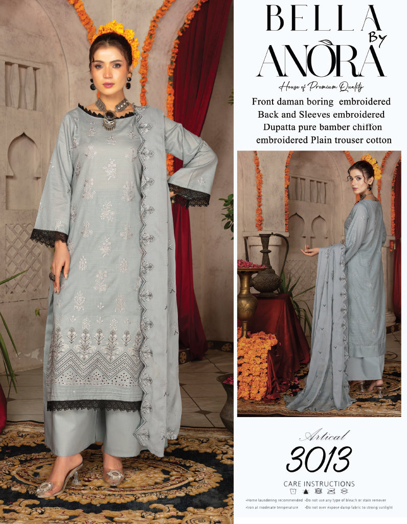 Bella By Anora Premium Collection Embroidered 3PC