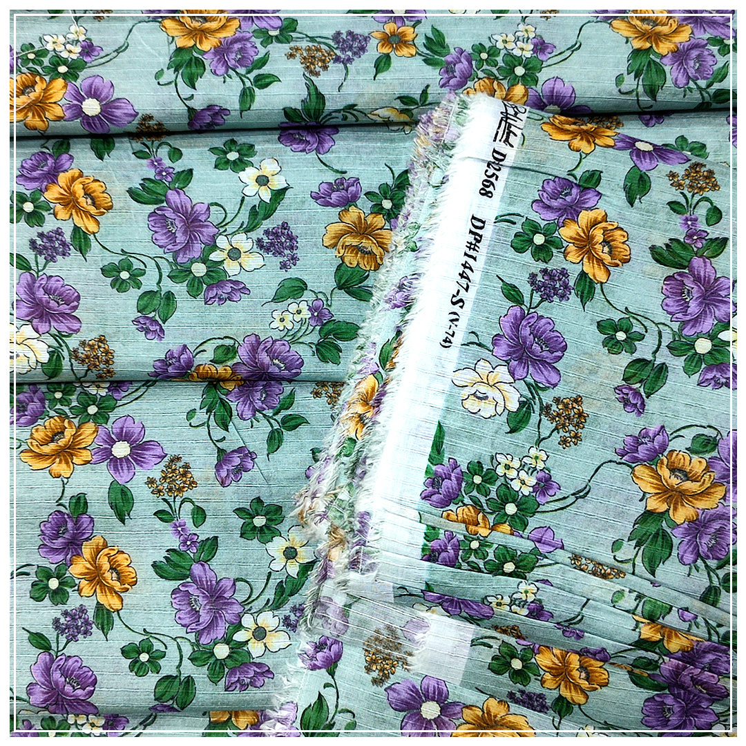 Ladies Bana Dora Lawn Printed Suit - Unstitched- Single Shirt