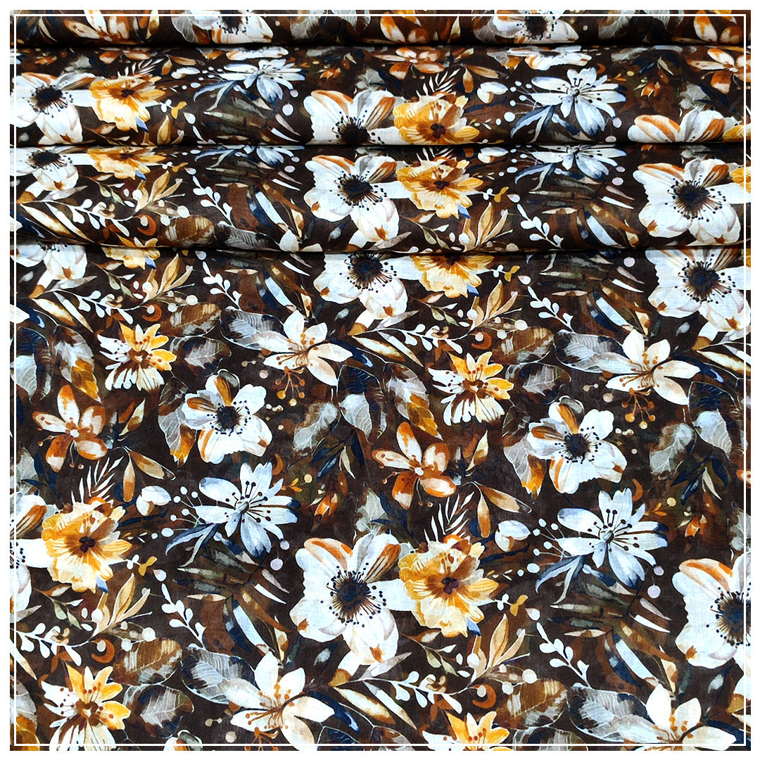 Ladies Lawn Printed Suit - Unstitched-  2 Piece