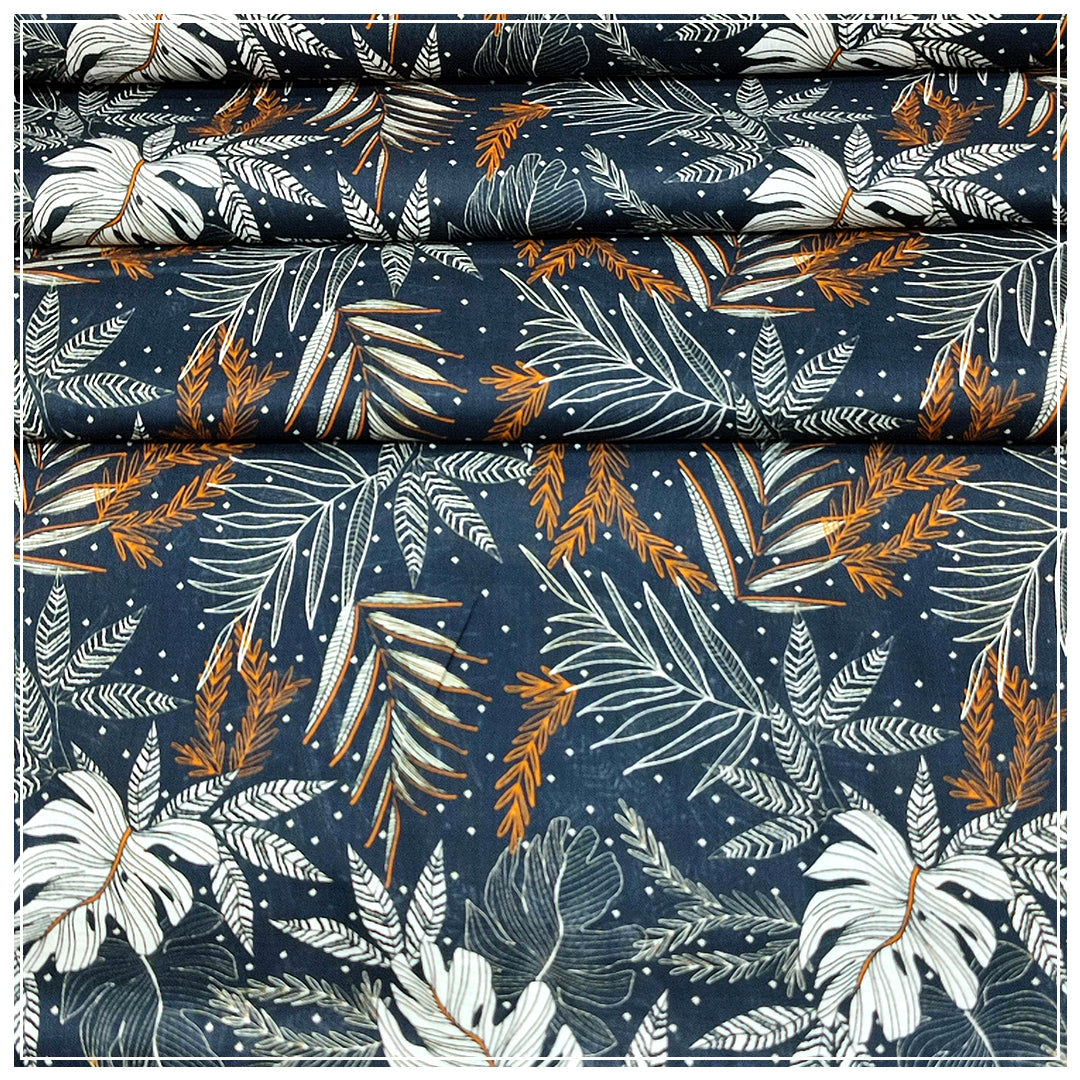 Ladies Lawn Printed Suit - Unstitched-  2 Piece