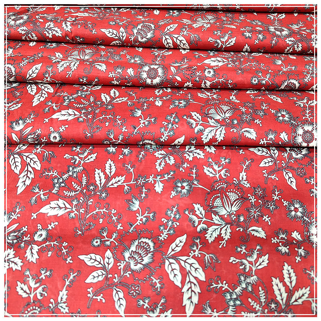 Ladies Lawn Printed Suit - Unstitched-  2 Piece
