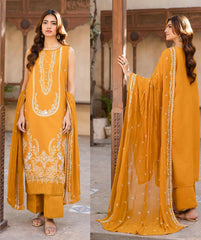 04 | 3 Pc Unstitched Suit Lawn Festive Collection Sanam Saeed