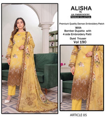 Embroidered Print Kari Lawn By Alisha 3Pc Unstitched