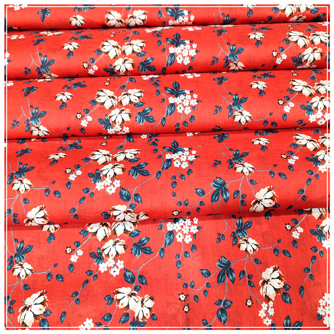 Ladies Lawn Printed Suit - Unstitched-  2 Piece