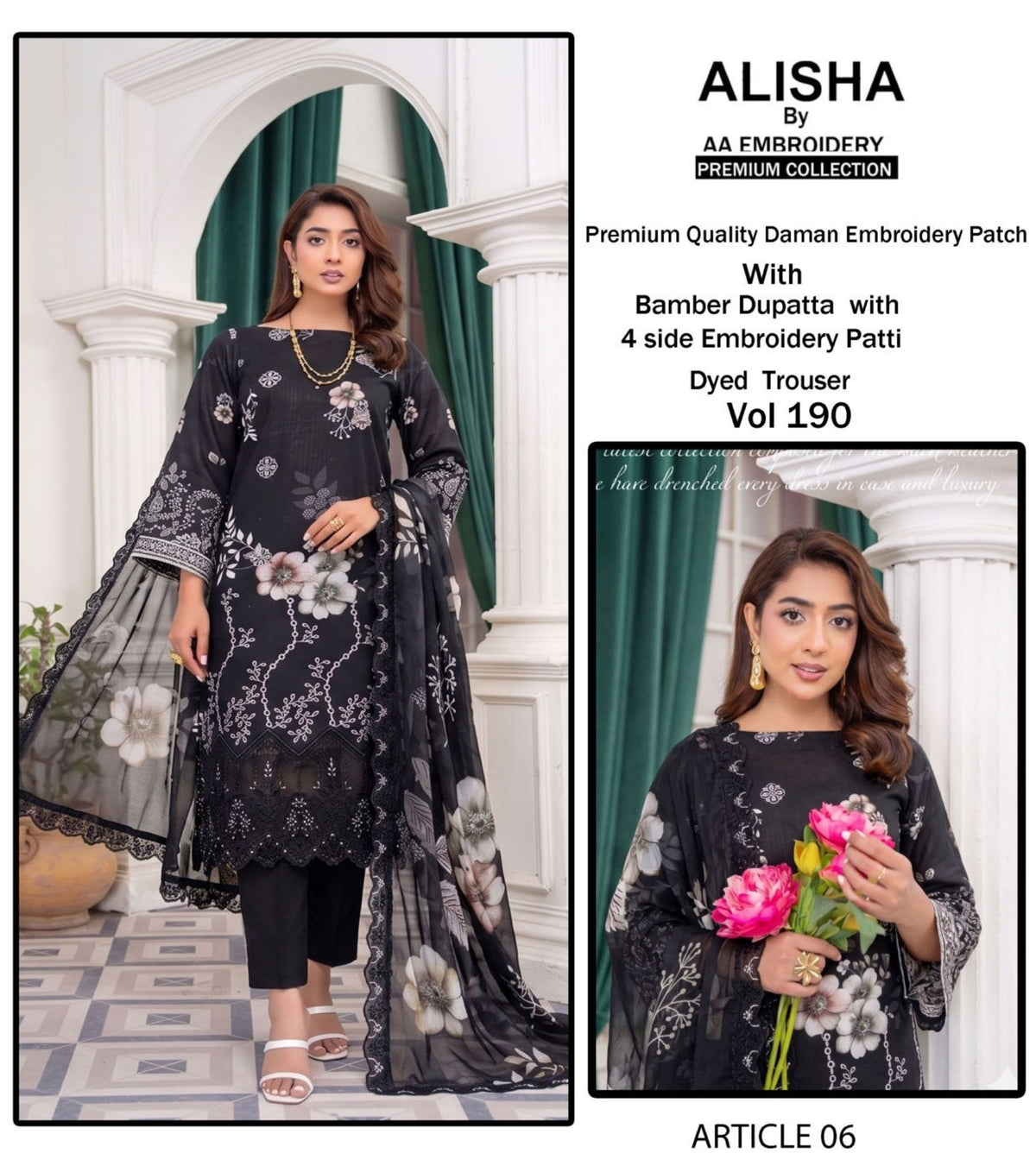 Embroidered Print Kari Lawn By Alisha 3Pc Unstitched