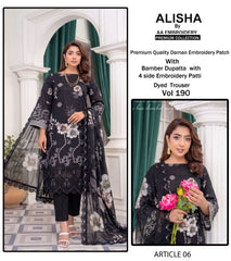 Embroidered Print Kari Lawn By Alisha 3Pc Unstitched