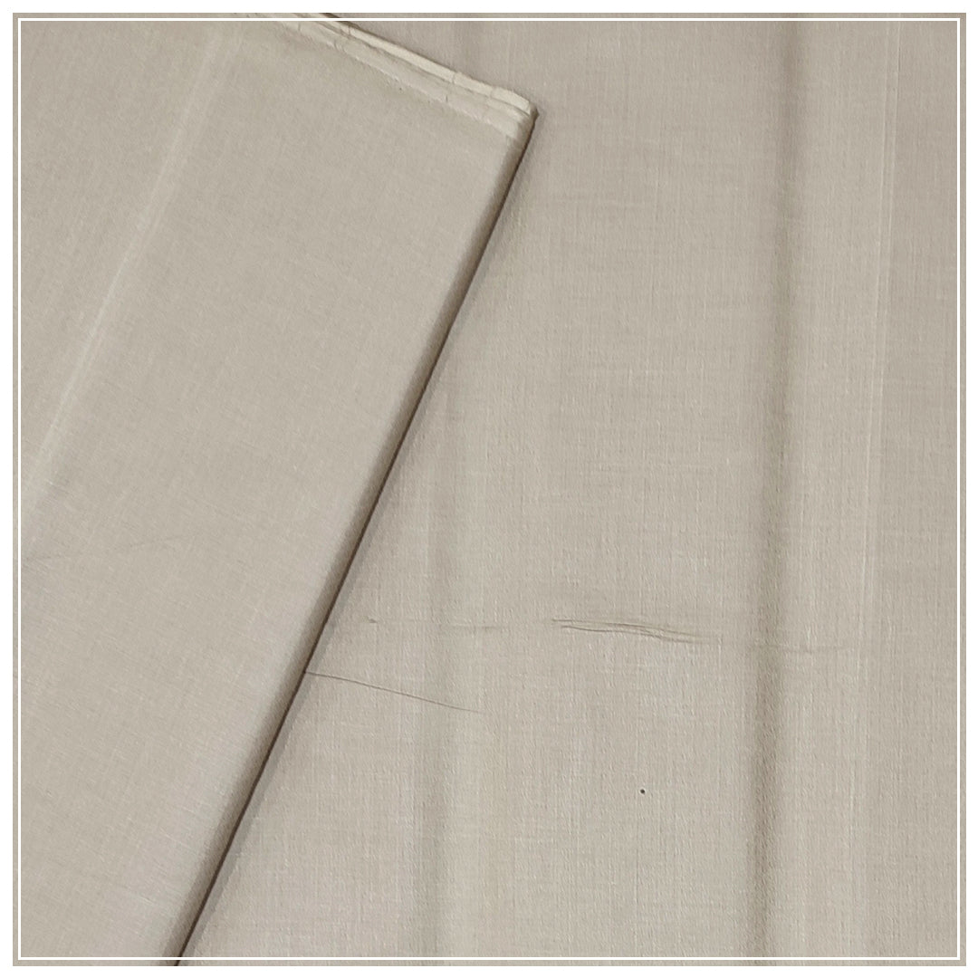 Men Unstitched Self Design Cotton Suits - Stiff Finish Cotton