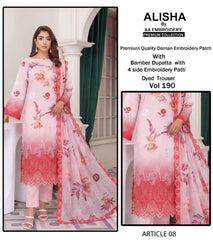 Embroidered Print Kari Lawn By Alisha 3Pc Unstitched