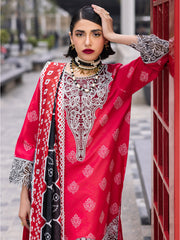 D-11 Azelea | 3 Pc Unstitched Lawn Suit Boardway By Mahnur