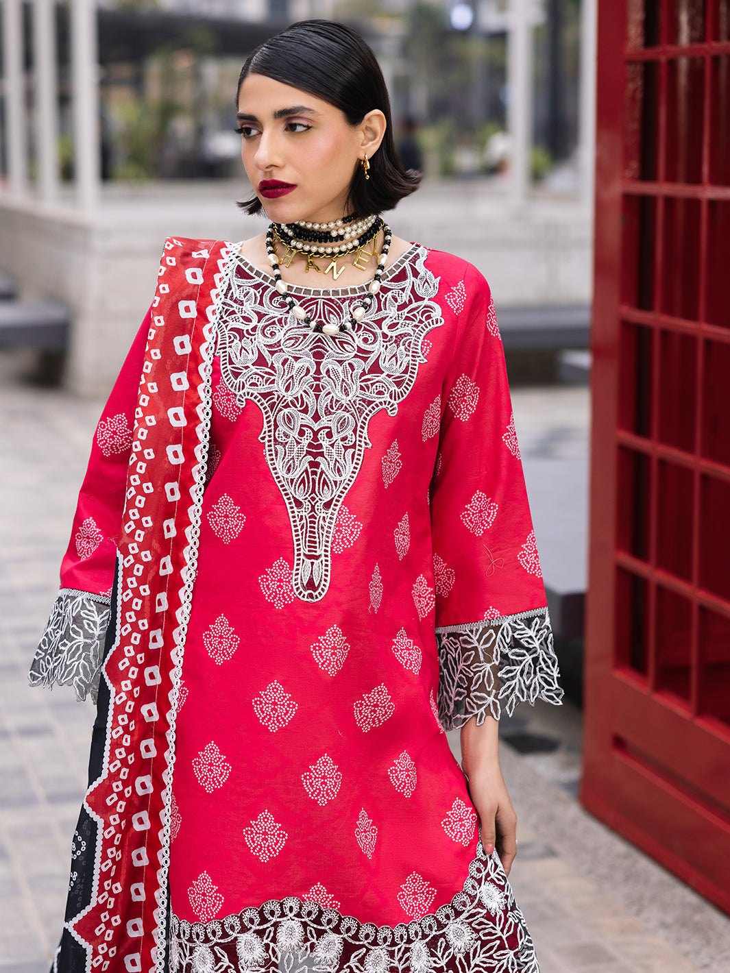 D-11 Azelea | 3 Pc Unstitched Lawn Suit Boardway By Mahnur
