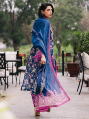 D-03 Ires | 3 Pc Unstitched Lawn Suit Boardway By Mahnur