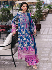 D-03 Ires | 3 Pc Unstitched Lawn Suit Boardway By Mahnur