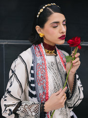 D-05 Freesia | 3 Pc Unstitched Lawn Suit Boardway By Mahnur