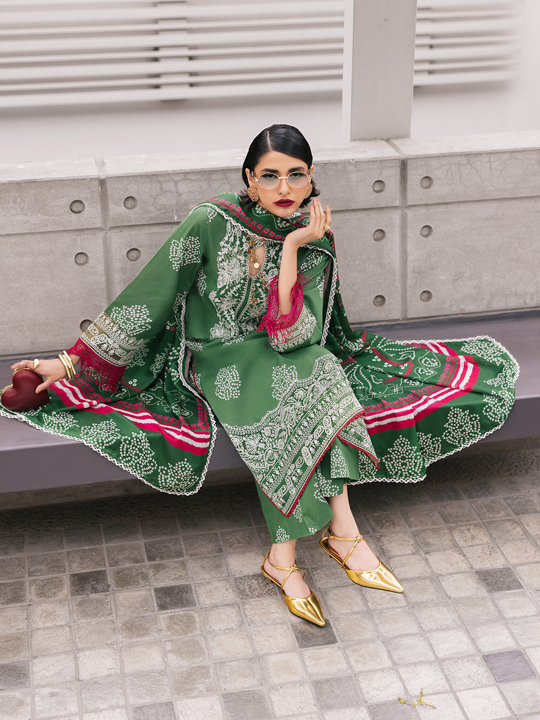 D-08 Sagebloom | 3 Pc Unstitched Lawn Suit Boardway By Mahnur