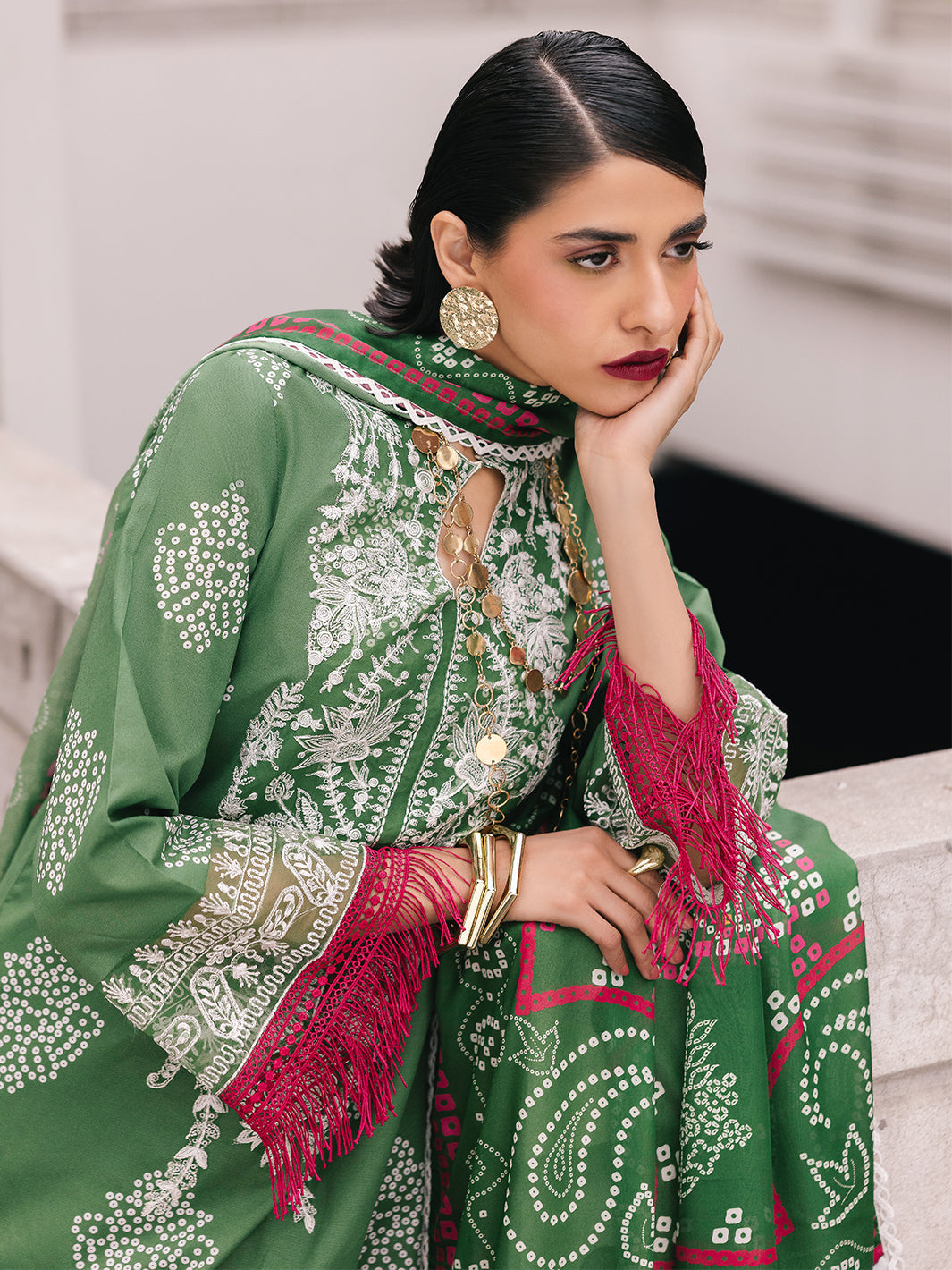 D-08 Sagebloom | 3 Pc Unstitched Lawn Suit Boardway By Mahnur