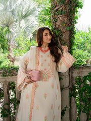MU-05 | 3 PC Unstitched Suit Embroidered Lawn Amaya By Mahnur