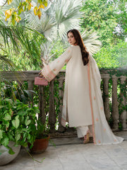 MU-05 | 3 PC Unstitched Suit Embroidered Lawn Amaya By Mahnur