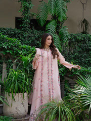 MU-07 | 3 PC Unstitched Suit Embroidered Lawn Amaya By Mahnur