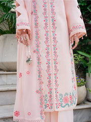 MU-07 | 3 PC Unstitched Suit Embroidered Lawn Amaya By Mahnur