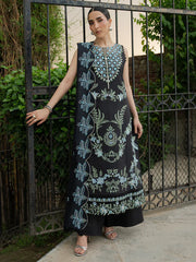 MU-11 | 3 PC Unstitched Suit Embroidered Lawn Amaya By Mahnur
