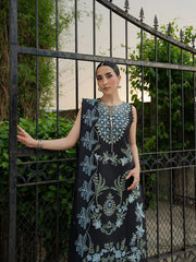 MU-11 | 3 PC Unstitched Suit Embroidered Lawn Amaya By Mahnur