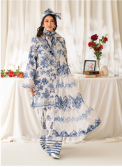 D-10 | 3 Pc Unstitched Suit Lawn Siran By Sanam Saeed