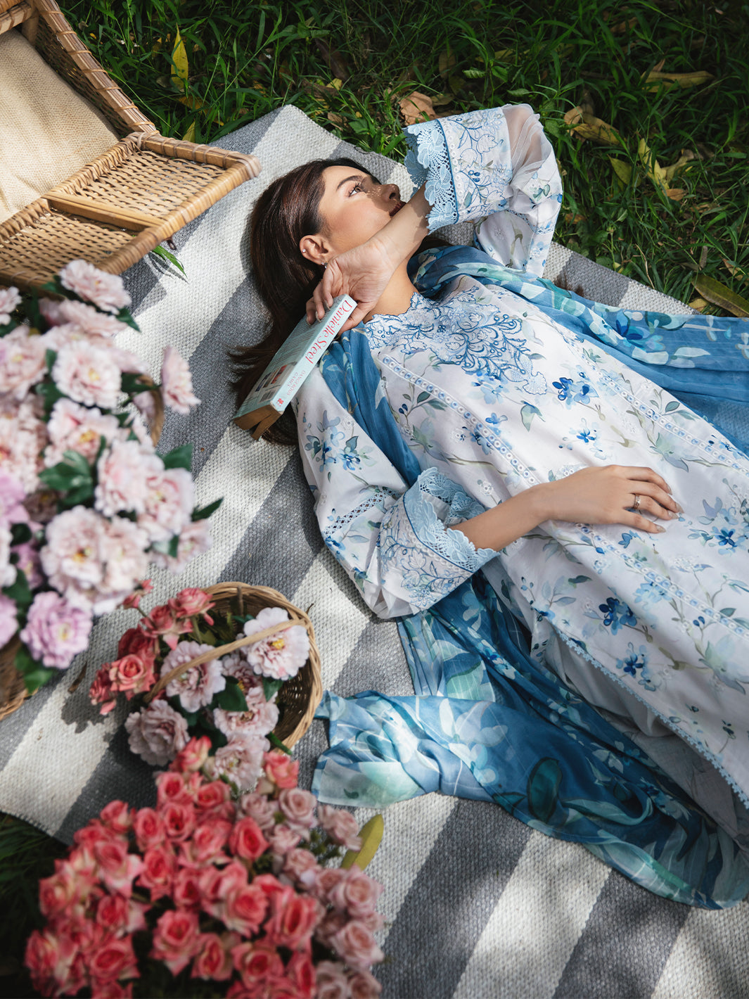 WG - 03 | 3Pc Unstitched Lawn Suit Whimsical Garden By Celts