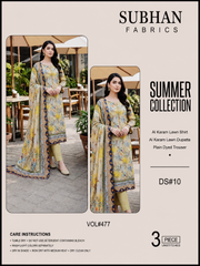 Ladies Digital Lawn Printed 3 Piece - Unstitched