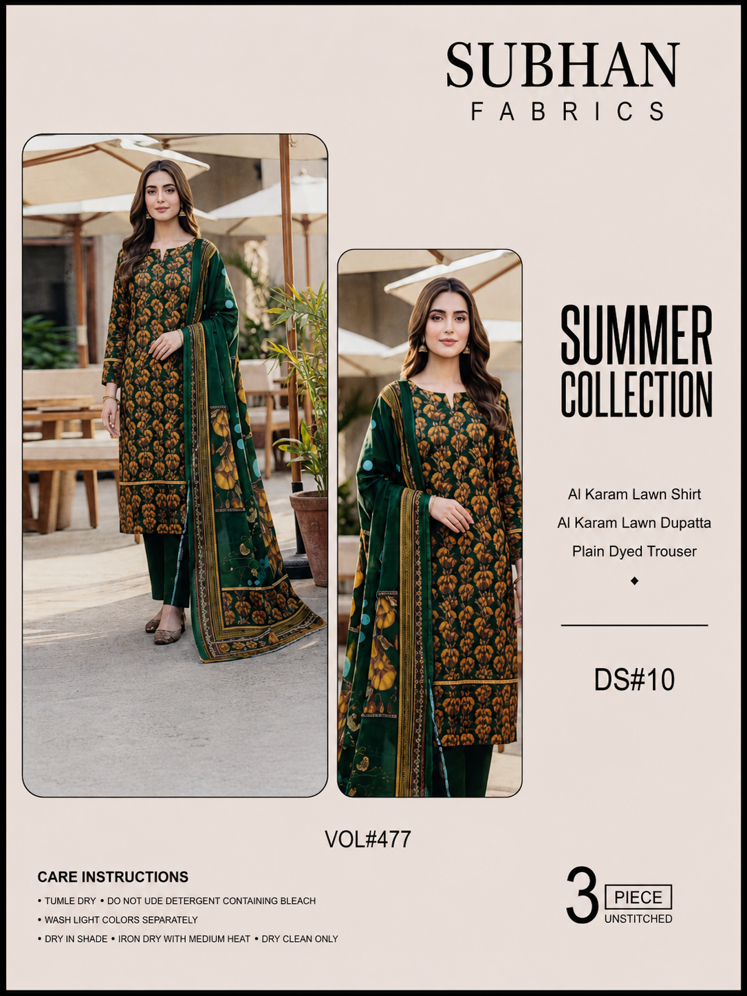Ladies Digital Lawn Printed 3 Piece - Unstitched